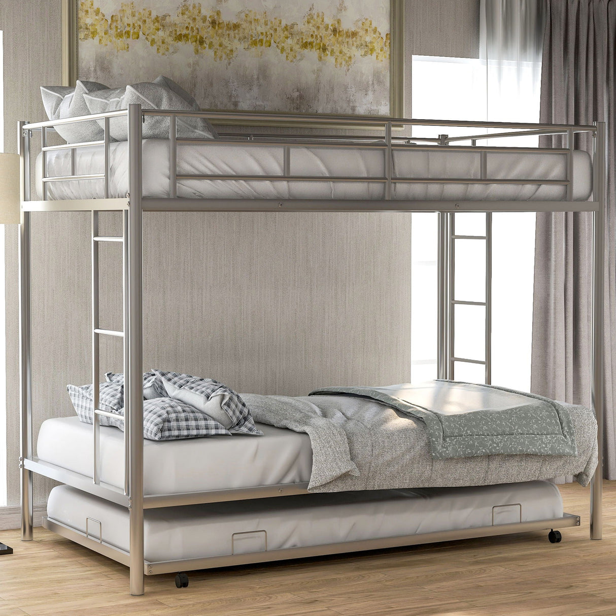 Twin Over Twin Bunk Bed With Trundle by Couch.com