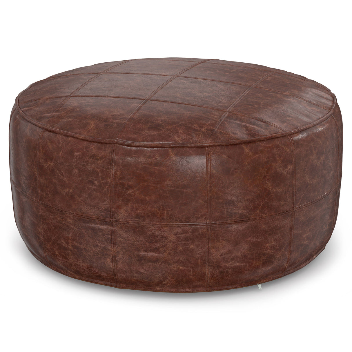 Connor - Handcrafted Round Pouf by Couch.com