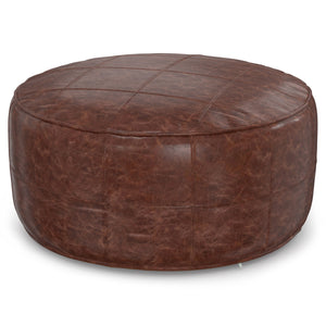 Connor - Handcrafted Round Pouf by Couch.com