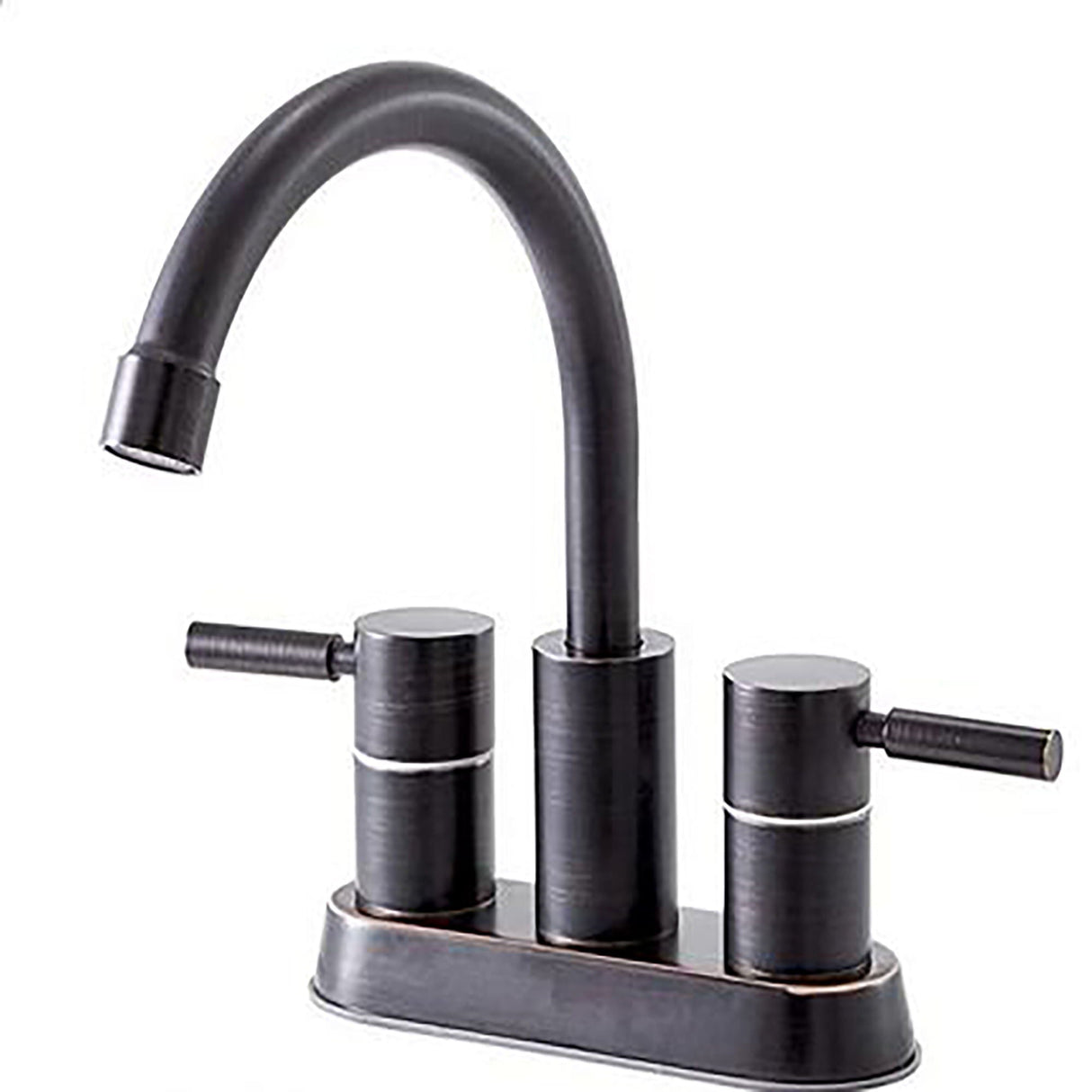 Elegant 2 Handle Bathroom Faucet With 360 Degree High Arc Swivel, Stainless Steel - Oil Rubbed Bronze by Couch.com