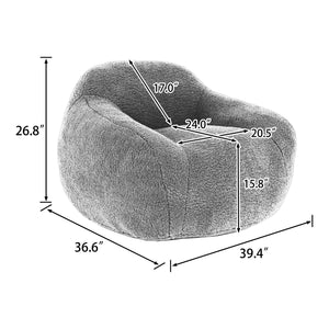 Giant Bean Bag Chair, Spacious Memory Foam With Armrests by Couch.com