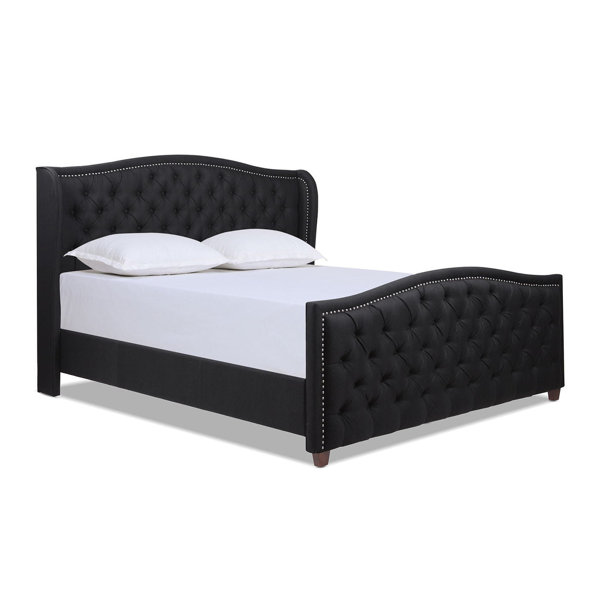 Marcella - Upholstered Shelter Headboard Bed Set by Couch.com