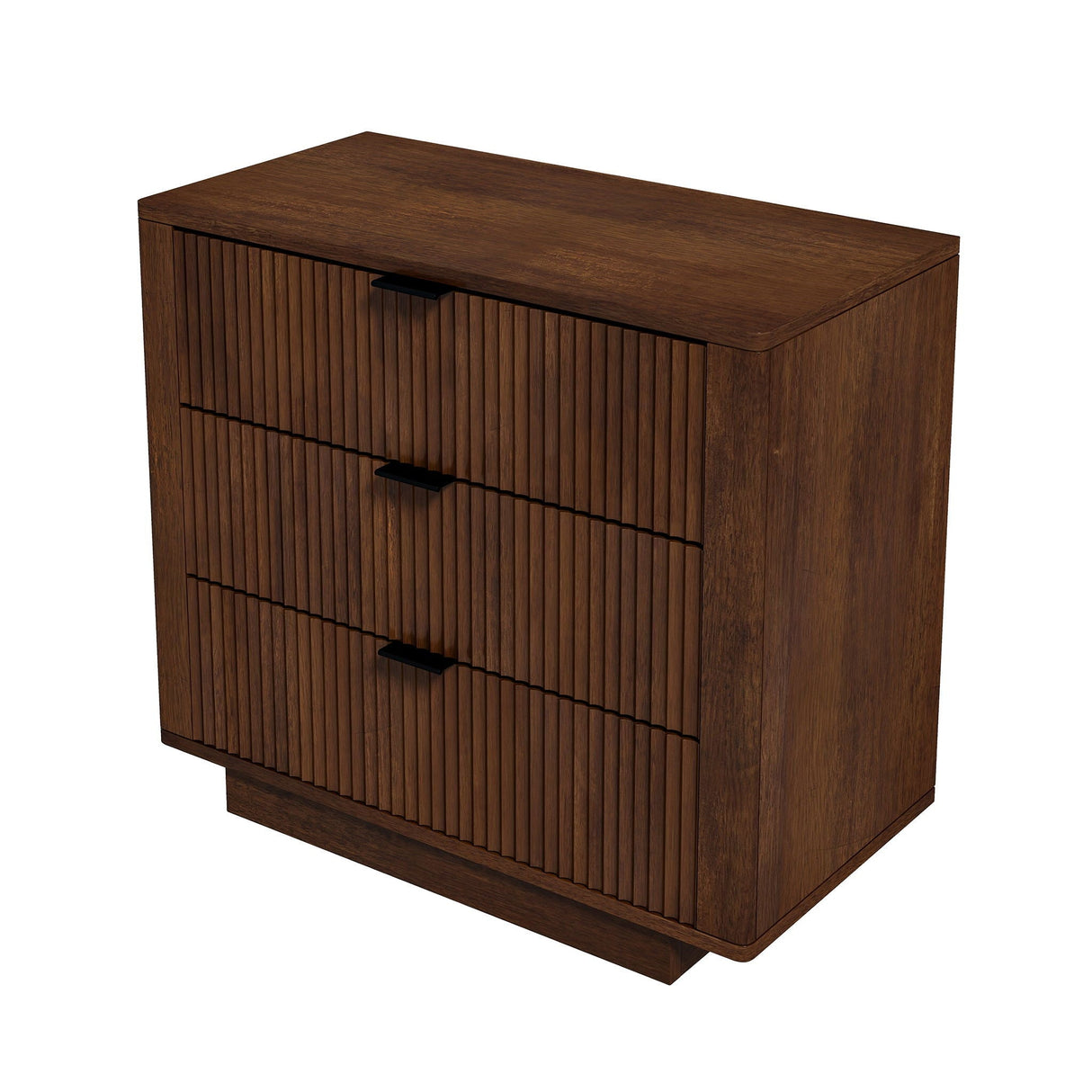 Lola - Nightstand 3 Drawer - Brown / Walnut by Couch.com