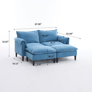 Convertible Combination Sofa With Footstools With Storage by Couch.com