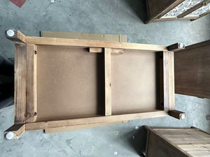 Rustic Natural Aged Brown Solid Wood Transitional Storage Cabinet – 31.89'
