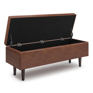 Shay - Large Square Coffee Table Storage Ottoman Mid-Century Style by Couch.com