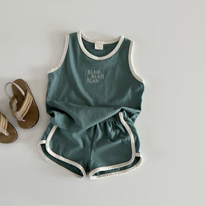 Cotton Sports Vest Shorts Casual Children Suit