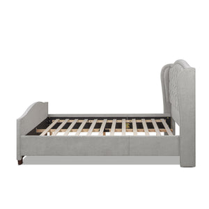 Fontana - Handcrafted Wingback Upholstered Platform Bed Frame by Couch.com