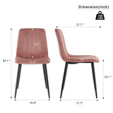Dining Chair, Modern Kitchen Dining Chair With Cushion Back, Upholstered Side Chair With Coated Metal Legs, Family Kitchen Dining Room And Living Room (Set of 4 by Couch.com