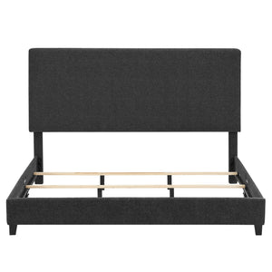 Boucle Upholstered Platform Bed by Couch.com