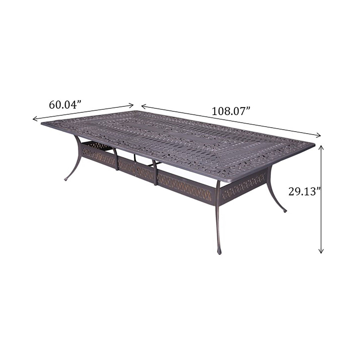Rectangular Metal Dining Set With Cushions by Couch.com