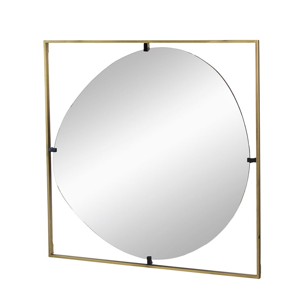Poppy Mirror With Metal Frame Contemporary Design For Bathroom, Entryway Wall Decor by Couch.com