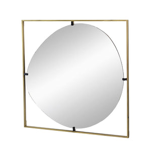 Poppy Mirror With Metal Frame Contemporary Design For Bathroom, Entryway Wall Decor by Couch.com