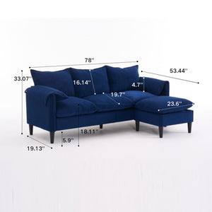 Convertible Combination Sofa With Footstools With Storage by Couch.com