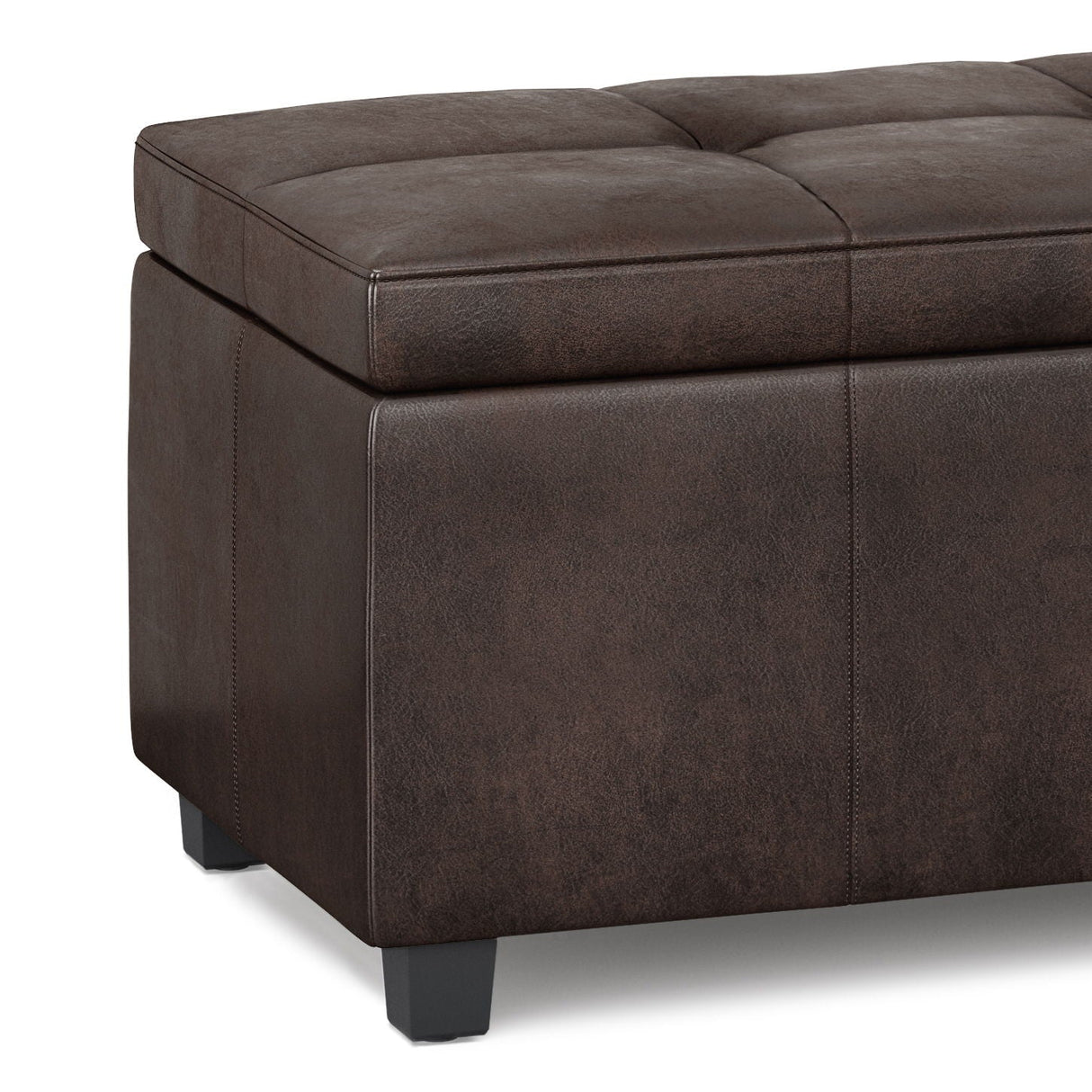 Castleford - Storage Ottoman - Distressed Brown by Couch.com