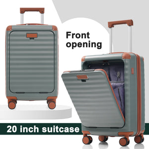 Deluxe 5-Piece Hard-Side Luggage Set with USB and TSA Security