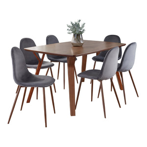 Folia Pebble - 7 Piece Mid Century Modern Dining Set by Couch.com