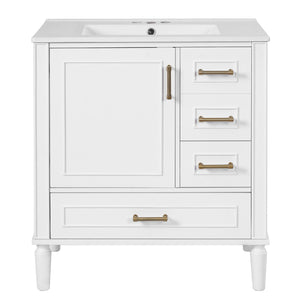 Traditional Bathroom Vanity Set With Soft Close Doors