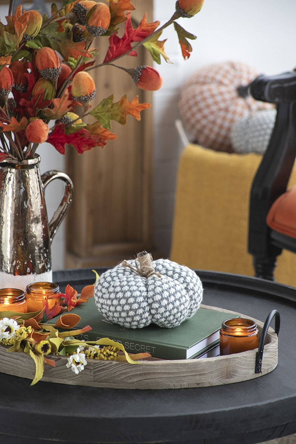 Knite Pumpkin Ornament Decor For Holiday Harvest Festival Fall Festival & Thanksgiving by Couch.com