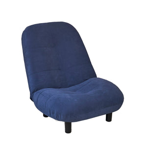 Single Sofa Reclining Japanese Chair Lazy Sofa Tatami Balcony Adjustable Chair - Navy Blue by Couch.com