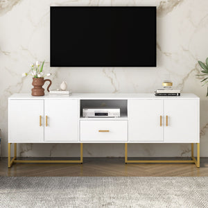 TV Cabinet With 1 Drawer, 2 Cabinets, Handles And Anti-Tip Device by Couch.com