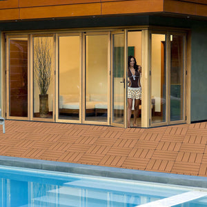 Plastic Interlocking Deck Tiles, Patio Flooring Outdoor Waterproof All Weather Use by Couch.com