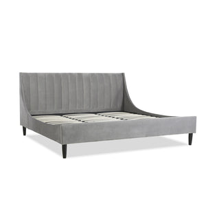 Aspen - Vertical Tufted Modern Headboard Platform Bed Set by Couch.com