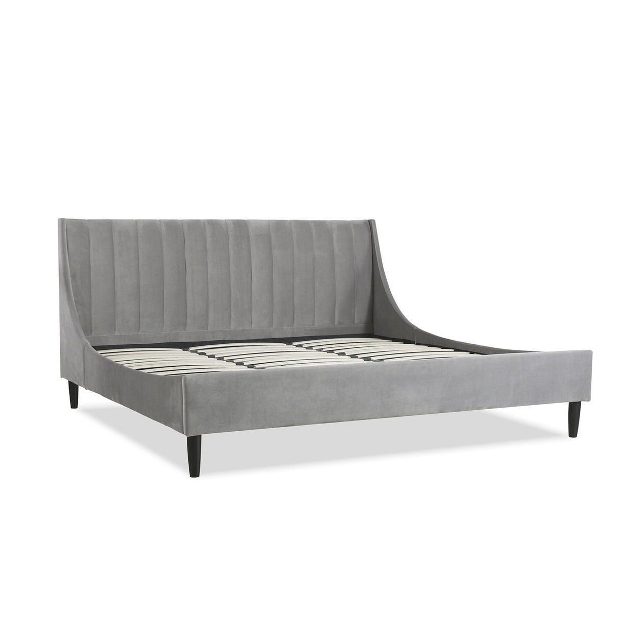 Aspen - Vertical Tufted Modern Headboard Platform Bed Set by Couch.com
