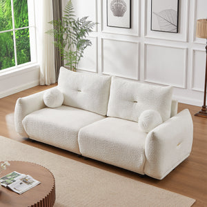2 Seater Cushion Sofa With 2 Cushions And 2 Ball Pillows by Couch.com