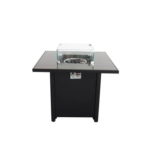 Powder Coated Fire Pit With Top - Black