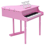 Musical Instrument Toy 30-Key Children Mini Grand Piano with Bench-Black