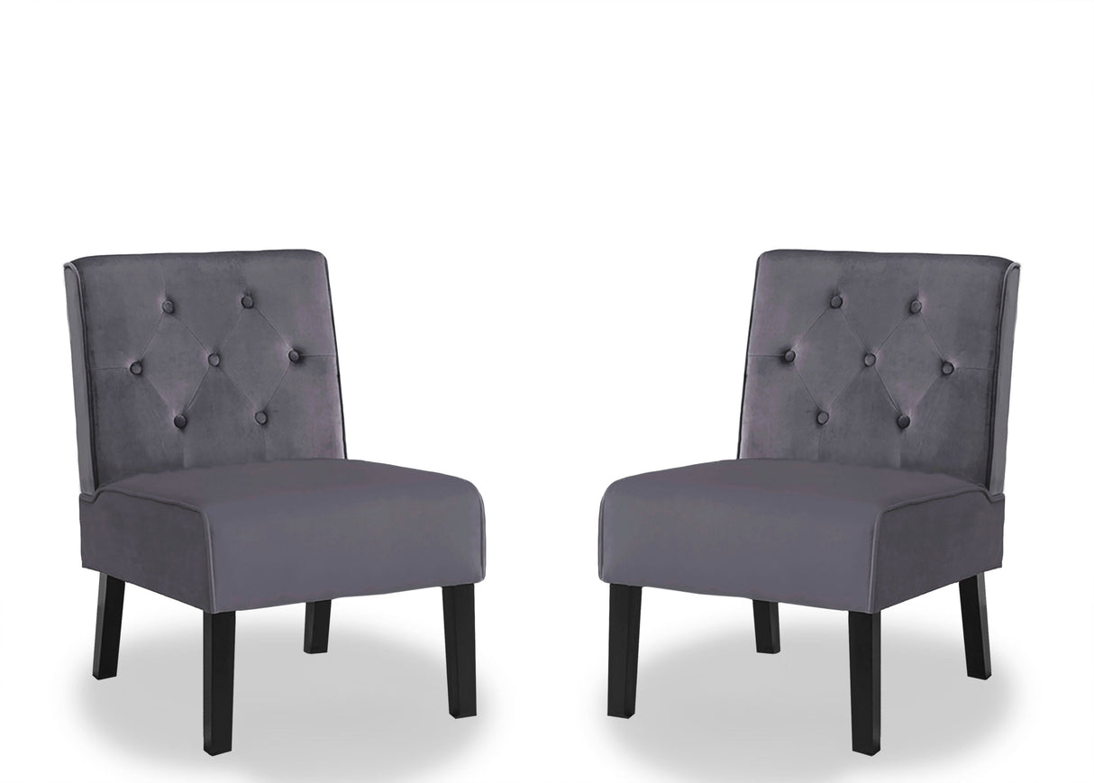 Reese - Living Room Armless Button Tufted Pattern Accent Chair (Set of 2) by Couch.com