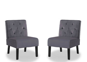 Reese - Living Room Armless Button Tufted Pattern Accent Chair (Set of 2) by Couch.com