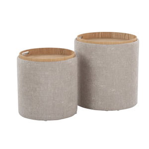 Tray - Contemporary Nesting Ottoman Set by Couch.com