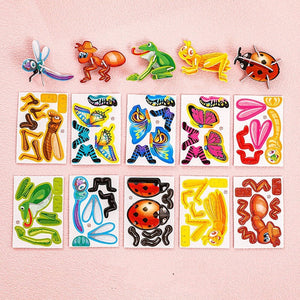 Cartoon Dinosaur 3D Puzzle Model Children DIY Handmade
