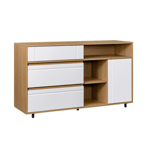 Contemporary Detailed Door Sideboard With Open Storage by Couch.com