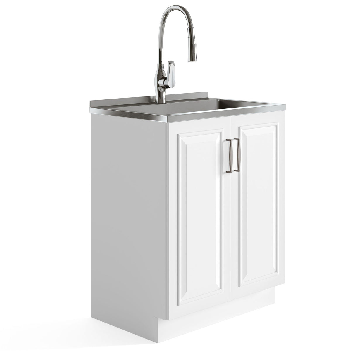 Darwin - Deluxe Laundry Cabinet With Pull-Out Faucet And Stainless Steel Sink by Couch.com