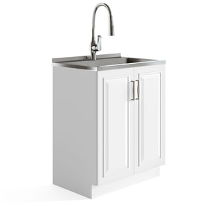 Darwin - Deluxe Laundry Cabinet With Pull-Out Faucet And Stainless Steel Sink by Couch.com