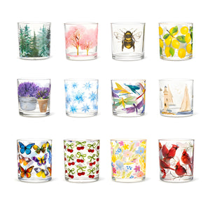 Cardinals Votive Glass 3 Inch Holder