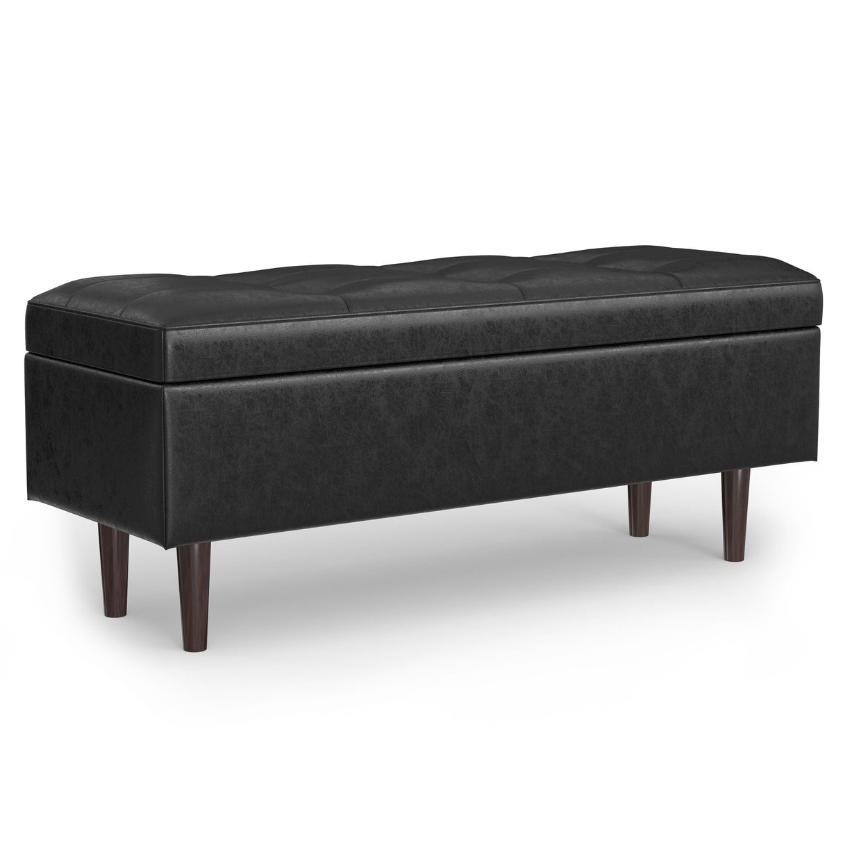 Shay - Large Square Coffee Table Storage Ottoman Mid-Century Style by Couch.com