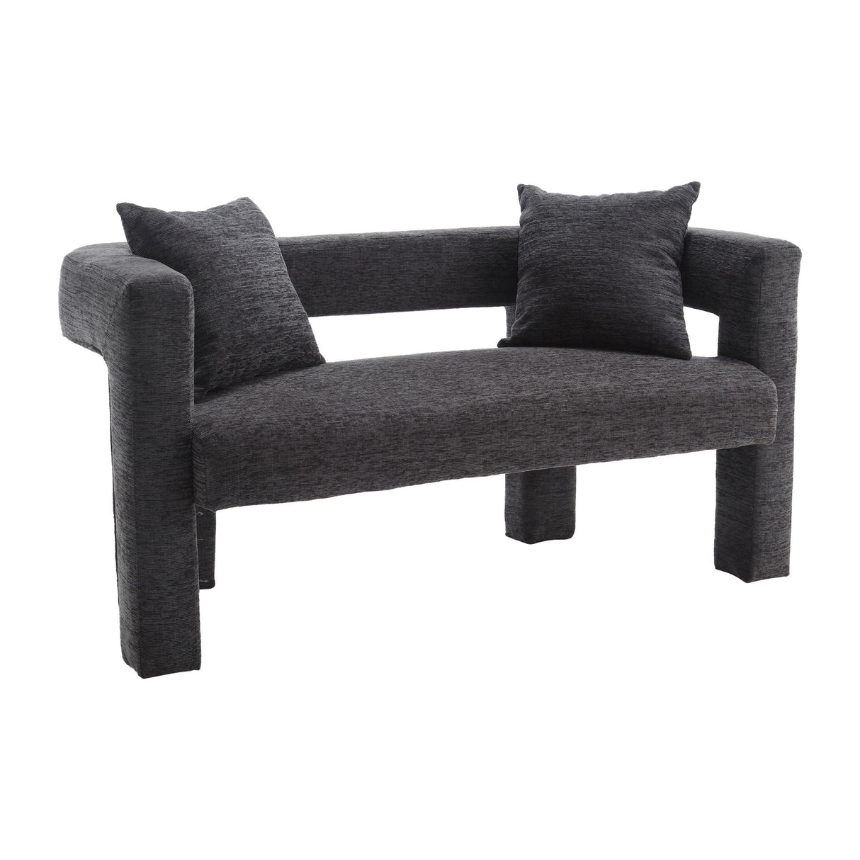 Modern Chenille Loveseat Sofa, Comfy Upholstered 2 Seater by Couch.com