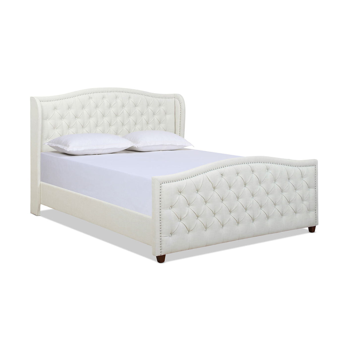 Marcella - Upholstered Shelter Headboard Bed Set by Couch.com