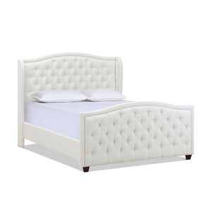 Marcella - Upholstered Shelter Headboard Bed Set by Couch.com