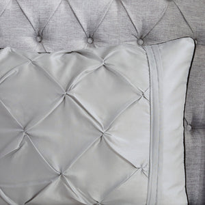 7 Piece Tufted Comforter Set Grey King