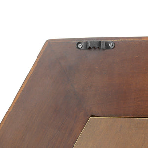 Hexagon Mirror With Natural Wood Frame