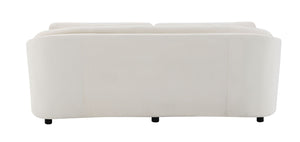Mariko - Linen Sofa With 2 Toss Pillows - Beige