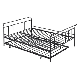 Metal Daybed With Curved Handle Design And Trundle by Couch.com