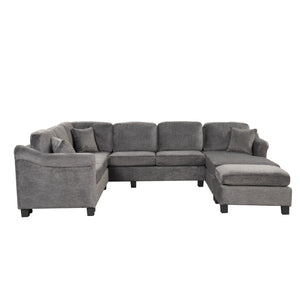 4 Pieces Sectional Sofa With Ottoman With Right Side Chaise by Couch.com