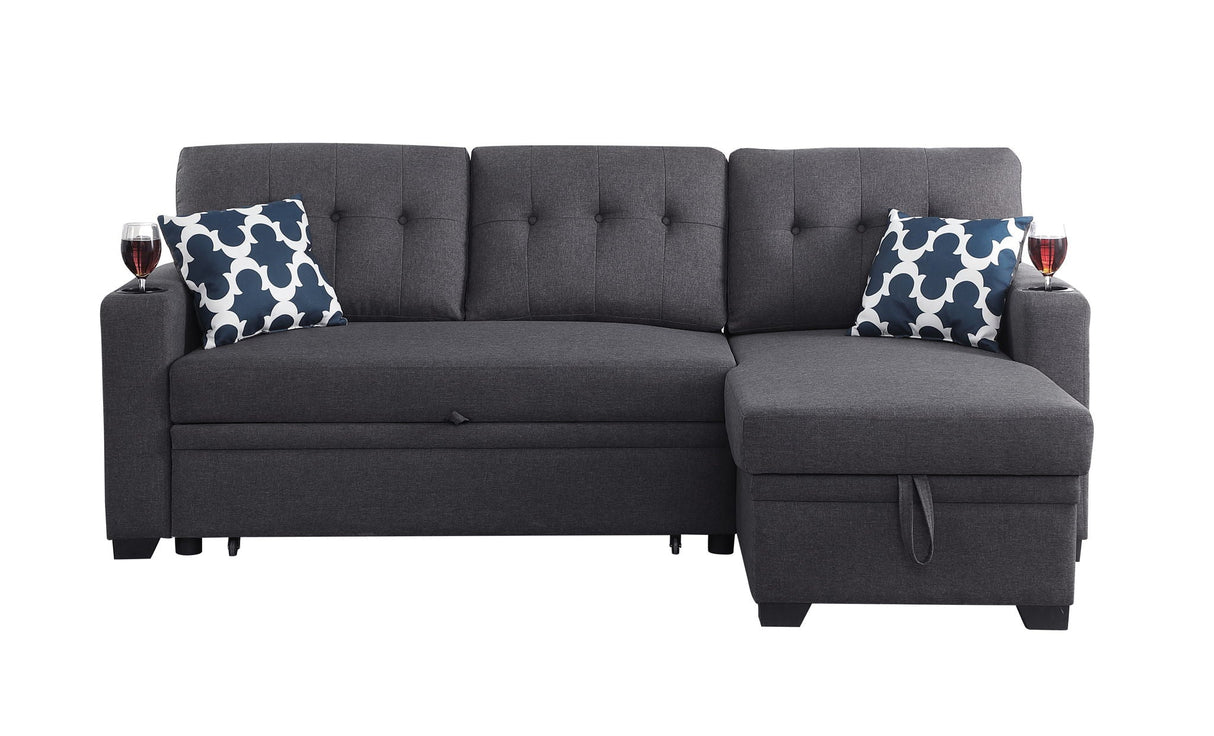 Lambswool - Pull Out Sleeper Sectional Sofa With Storage Chaise by Couch.com