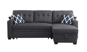 Lambswool - Pull Out Sleeper Sectional Sofa With Storage Chaise by Couch.com